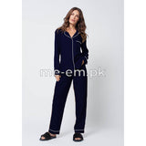 PLAIN SILK - NAVY BLUE