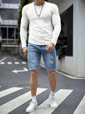 FULL SLEEVES WAFFLE KNIT TEE - WHITE